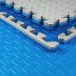 Mata 60 x 60 x 2cm Niebiesko-Szary Puzzel pod Sprzęt do Ćwiczeń na Siłownie  Metrowe Piankowa Gruba Basen