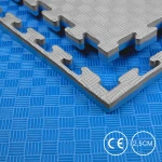 Mata 100 x 100 x 2,5cm Niebiesko-Szary Puzzel pod Sprzęt do Ćwiczeń na Siłownie pod Basen Metrowe Piankowa Gruba