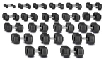 HANTLE HEX 2,5KG-50KG Zestaw Hantli Hex Gumowanych 2x2,5kg - 2x50kg Hantle Stałe Zestaw 1050kg